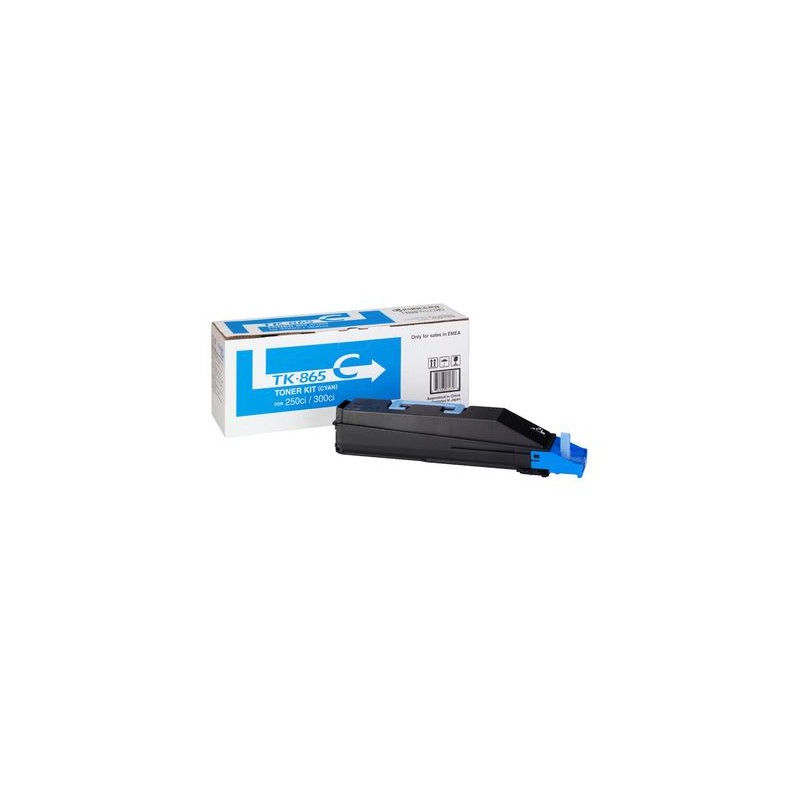 Toner Original Kyocera Cyan, TK-865C, pentru TASKalfa 250CI|300CI, 12K, (timbru verde 1.2 lei) , "TK-865C"