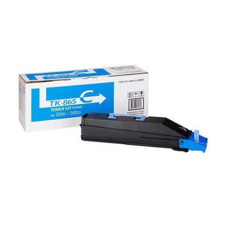 Toner Original Kyocera Cyan, TK-865C, pentru TASKalfa 250CI|300CI, 12K, (timbru verde 1.2 lei) , "TK-865C"