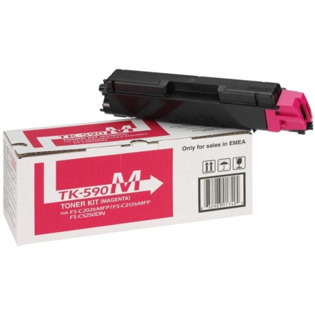 Toner Original Kyocera Magenta, TK-590M, pentru M6026|FS-C2016|FS-C2026|FS-C2126|FS-C5250, 5K, (timbru verde 1.2 lei) , "TK-590M