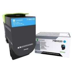 Toner Original Lexmark Cyan, 71B0020, pentru CX317|CS317|CX417|CS417|CS517|CX517, 2.3K, (timbru verde 1.2 lei) , "71B0020"