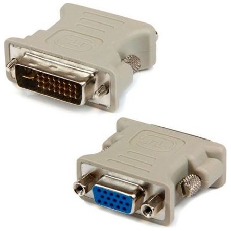 ADAPTOR video GEMBIRD, DVI-I DL (T) la VGA (M), alb, "A-DVI-VGA" (timbru verde 0.08 lei)