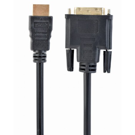 CABLU video GEMBIRD, adaptor HDMI (T) la DVI-D SL (T), 3m, conectori auriti, negru, "CC-HDMI-DVI-10" (timbru verde 0.8 lei)