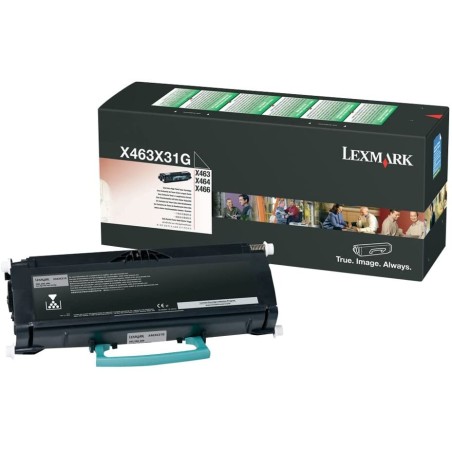 Toner Original Lexmark Black, X463X31G, pentru X463|X464|X466, 15K, (timbru verde 1.2 lei) , "X463X31G"