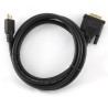 CABLU video GEMBIRD, adaptor HDMI (T) la DVI-D SL (T), 1.8m, conectori auriti, negru, "CC-HDMI-DVI-6" (timbru verde 0.18 lei)