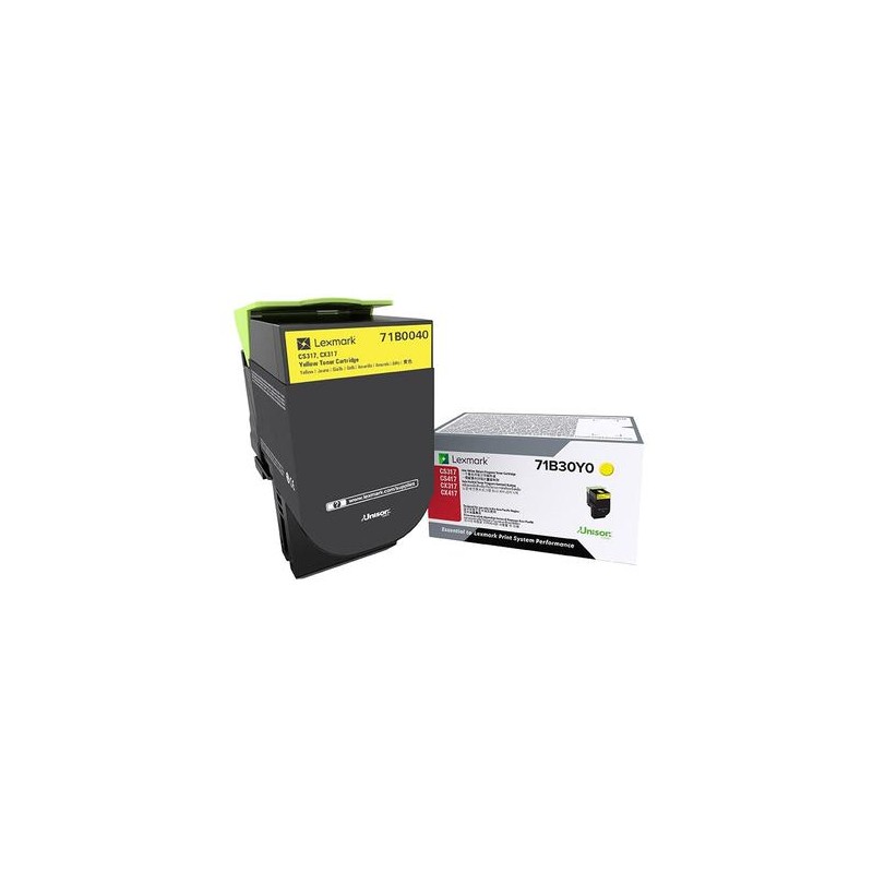 Toner Original Lexmark Yellow, 71B0040, pentru CX317|CS317|CX417|CS417|CS517|CX517, 2.3K, (timbru verde 1.2 lei) , "71B0040"