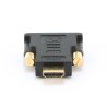 ADAPTOR video GEMBIRD, HDMI (T) la DVI-D SL (T), conectori auriti, black, "A-HDMI-DVI-1" (timbru verde 0.08 lei)