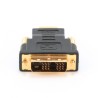 ADAPTOR video GEMBIRD, HDMI (T) la DVI-D SL (T), conectori auriti, black, "A-HDMI-DVI-1" (timbru verde 0.08 lei)