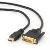 CABLU video GEMBIRD, adaptor HDMI (T) la DVI-D SL (T), 4.5m, conectori auriti, negru, "CC-HDMI-DVI-15" (timbru verde 0.8 lei)