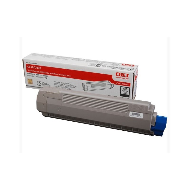 Toner Original OKI Black, 44059108, pentru C810|C830, 8K,"44059108"
