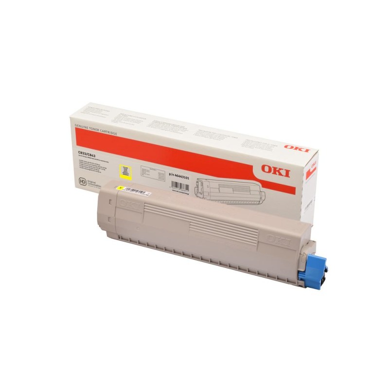 Toner Original OKI Yellow, 46443101, pentru C833|C843, 10K,"46443101"