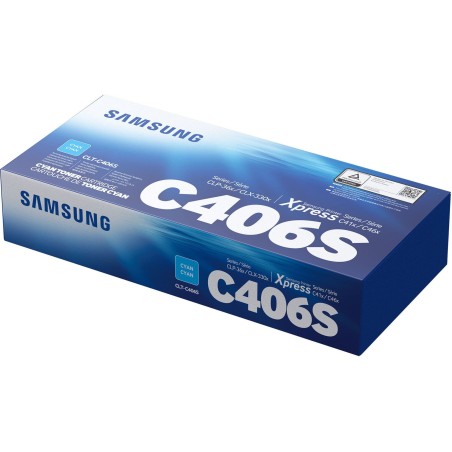 Toner Original Samsung Cyan, C406S, pentru CLP-360|365||CLX-3300|3305, 1K, (timbru verde 1.2 lei) , "ST984A"