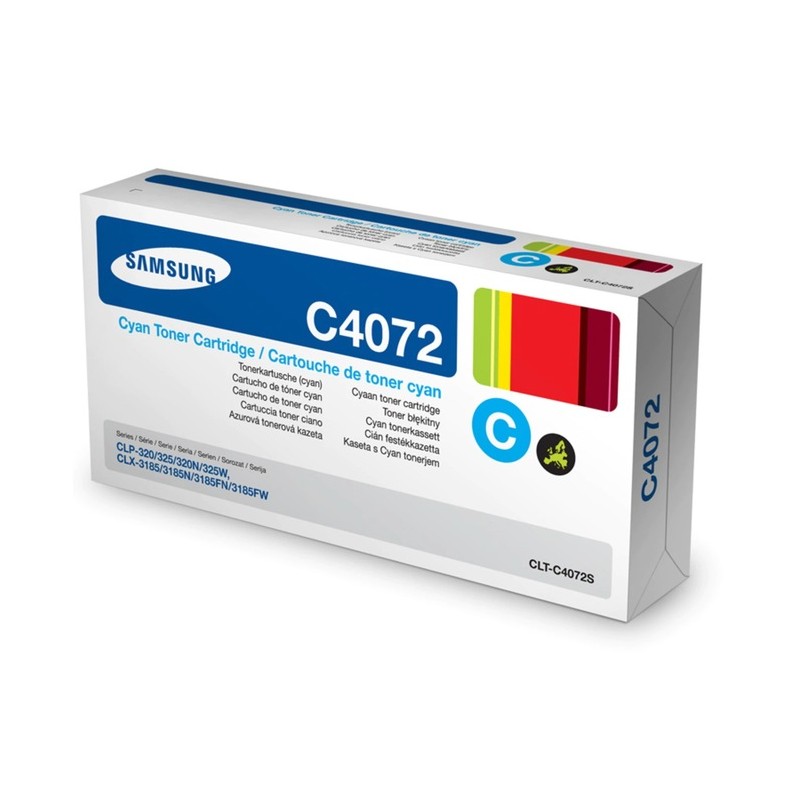 Toner Original Samsung Cyan, C4072S, pentru CLP-320|CLP-325|CLX-3185, 1K, (timbru verde 1.2 lei) , "ST994A"