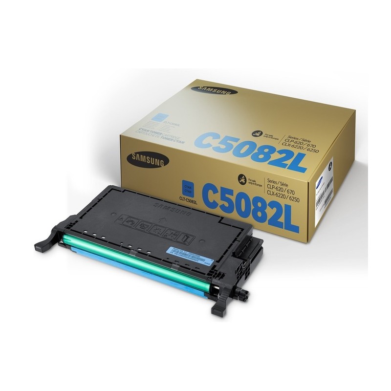 Toner Original Samsung Cyan, C5082L, pentru CLP-620|CLP-670, 4K, (timbru verde 1.2 lei) , "SU055A"