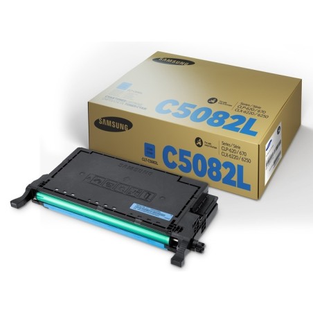 Toner Original Samsung Cyan, C5082L, pentru CLP-620|CLP-670, 4K, (timbru verde 1.2 lei) , "SU055A"