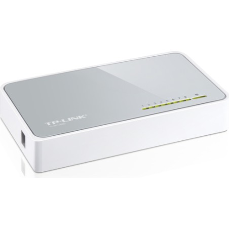 SWITCH TP-LINK  8 porturi 10/100Mbps, carcasa plastic "TL-SF1008D" (timbru verde 2 lei)
