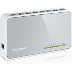 SWITCH TP-LINK  8 porturi 10/100Mbps, carcasa plastic "TL-SF1008D" (timbru verde 2 lei)