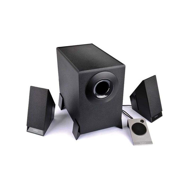 BOXE EDIFIER 2.1, RMS:8.5W(2x2W,1x4.5W),telecomanda pe fir,black;raport semnal-zgomot:85dBA,frecv rasp-sateliti:150Hz-20kHz,subw