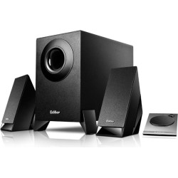 BOXE EDIFIER 2.1, RMS:8.5W(2x2W,1x4.5W),telecomanda pe fir,black;raport semnal-zgomot:85dBA,frecv rasp-sateliti:150Hz-20kHz,subw