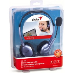 CASTI Genius, "HS-04S", cu fir, standard, utilizare multimedia, microfon pe brat, conectare prin Jack 3.5 mm x 2, negru, "317100