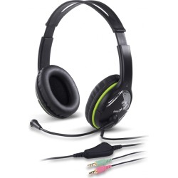 CASTI Genius, "HS-400A", cu fir, standard, utilizare multimedia, microfon pe brat, conectare prin Jack 3.5 mm x 2, negru, "31710