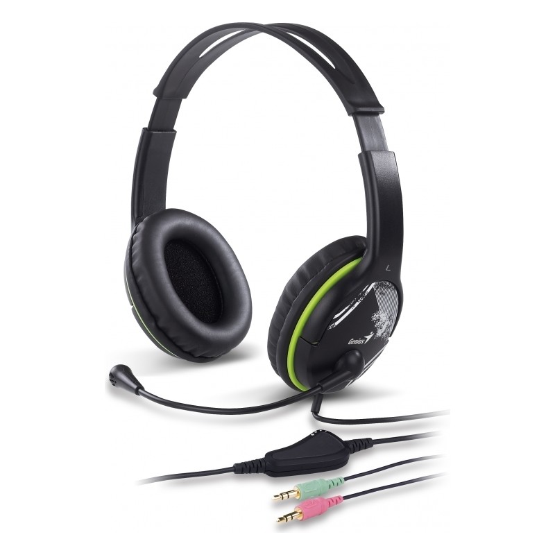 CASTI Genius, "HS-400A", cu fir, standard, utilizare multimedia, microfon pe brat, conectare prin Jack 3.5 mm x 2, negru, "31710