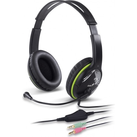 CASTI Genius, "HS-400A", cu fir, standard, utilizare multimedia, microfon pe brat, conectare prin Jack 3.5 mm x 2, negru, "31710