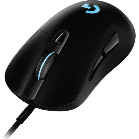 MOUSE LOGITECH, "G403 HERO", gaming, cu fir, USB, optic, 16000 dpi, butoane/scroll 6/1, iluminare, butoane programabile, negru, 