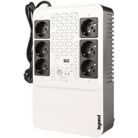 UPS LEGRAND, "Keor Multiplug", Line Int. cu management, brick, 800VA/480W, AVR, Schuko x 6, nespecificat x baterie nespecificat,