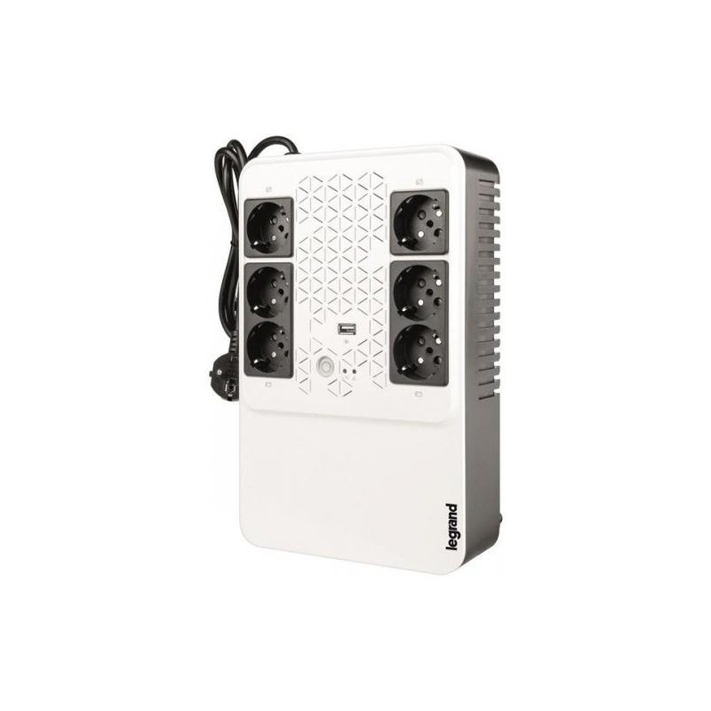 UPS LEGRAND, "Keor Multiplug", Line Int. cu management, brick, 800VA/480W, AVR, Schuko x 6, nespecificat x baterie nespecificat,