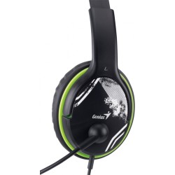 CASTI Genius, "HS-400A", cu fir, standard, utilizare multimedia, microfon pe brat, conectare prin Jack 3.5 mm x 2, negru, "31710