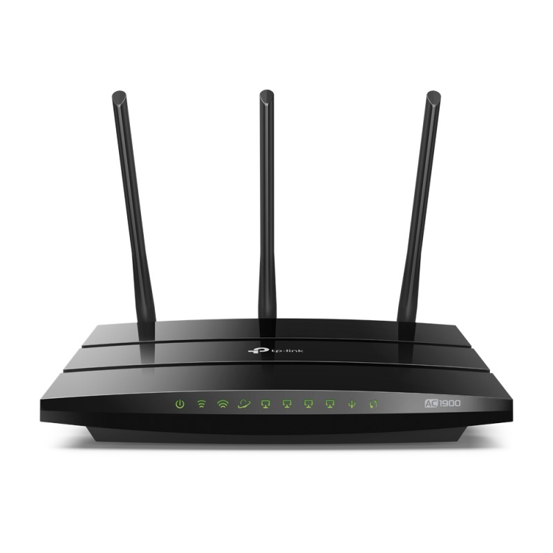 ROUTER TP-LINK wireless 1900Mbps, MU-MIMO, 4 porturi Gigabit, 3 antene externe, port USB, Dual Band 2.4 GHz+5 GHz AC1900 "Archer
