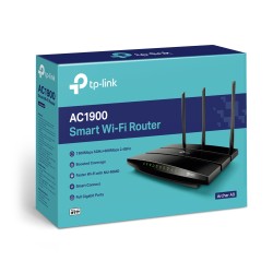 ROUTER TP-LINK wireless 1900Mbps, MU-MIMO, 4 porturi Gigabit, 3 antene externe, port USB, Dual Band 2.4 GHz+5 GHz AC1900 "Archer