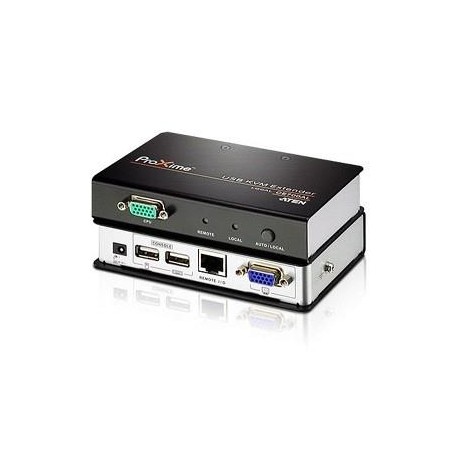 EXTENDER KVM ATEN acces PC de la distanta, conector tip VGA (M) | USB (M) x 2 | RJ-45 | SPHD-17 (M), "CE700A-AT-G" (timbru verde