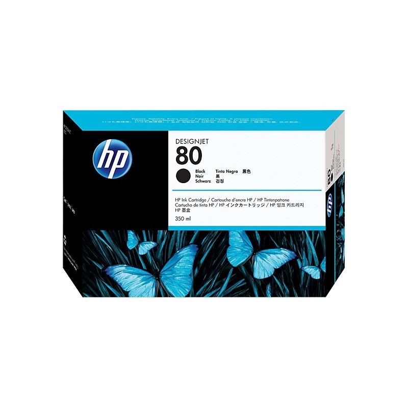 Cartus Cerneala Original HP Black, nr.80, pentru Designjet 1050|1055, 350ml, (timbru verde 0.15 lei), "C4871A"