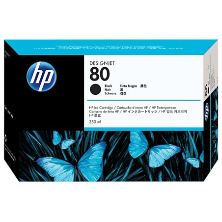 Cartus Cerneala Original HP Black, nr.80, pentru Designjet 1050|1055, 350ml, (timbru verde 0.15 lei), "C4871A"
