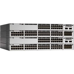 SWITCH CISCO, Catalyst 9300-24T-A, porturi Gigabit x 24, managed, rackabil da, carcasa metalica, "C9300-24T-A" (timbru verde 2 l