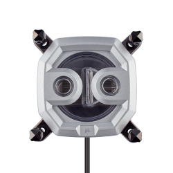 WATER block CORSAIR, filet pt. CPU, skt Intel LGA 2011/2066 AMD sTR4/sTRX4, pt filet G 1/4", luminat RGB, silver, "CX-9010001-WW