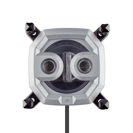 WATER block CORSAIR, filet pt. CPU, skt Intel LGA 2011/2066 AMD sTR4/sTRX4, pt filet G 1/4", luminat RGB, silver, "CX-9010001-WW