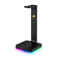 SUPORT casti Corsair, "ST100 RGB", conectare prin USB 3.1 x 2, negru, "CA-9011167-EU"