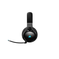 CASTI Corsair, "Virtuoso RGB", wireless, cu fir, gaming, utilizare multimedia, mic pe brat, detasabil, conectare prin 2.4 GHz(Wi