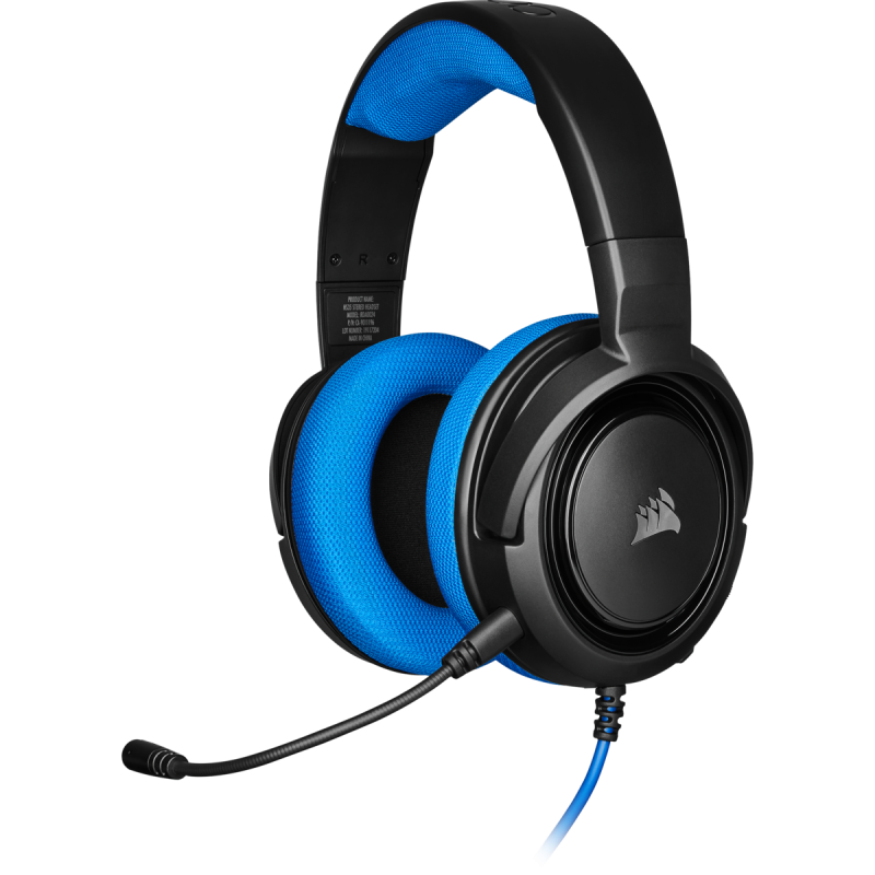 CASTI Corsair, "HS35", cu fir, gaming, utilizare multimedia, smartphone, microfon pe brat, conectare prin Jack 3.5 mm, negru / a