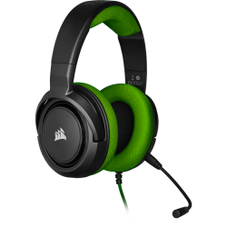 CASTI Corsair, "HS35", cu fir, gaming, utilizare multimedia, smartphone, microfon pe brat, conectare prin Jack 3.5 mm, negru / v