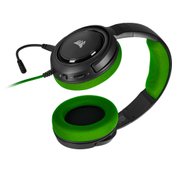 CASTI Corsair, "HS35", cu fir, gaming, utilizare multimedia, smartphone, microfon pe brat, conectare prin Jack 3.5 mm, negru / v
