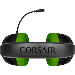 CASTI Corsair, "HS35", cu fir, gaming, utilizare multimedia, smartphone, microfon pe brat, conectare prin Jack 3.5 mm, negru / v