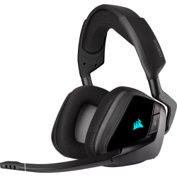 CASTI Corsair, "Void RGB Elite", wireless, gaming, utilizare multimedia, microfon pe brat, conectare prin 2.4 GHz (WiFi), negru,