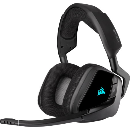 CASTI Corsair, "Void RGB Elite", wireless, gaming, utilizare multimedia, microfon pe brat, conectare prin 2.4 GHz (WiFi), negru,