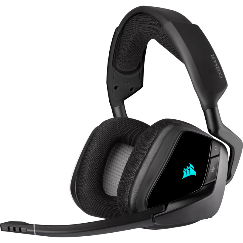 CASTI Corsair, "Void RGB Elite", wireless, gaming, utilizare multimedia, microfon pe brat, conectare prin 2.4 GHz (WiFi), negru,