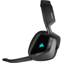 CASTI Corsair, "Void RGB Elite", wireless, gaming, utilizare multimedia, microfon pe brat, conectare prin 2.4 GHz (WiFi), negru,