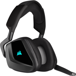 CASTI Corsair, "Void RGB Elite", wireless, gaming, utilizare multimedia, microfon pe brat, conectare prin 2.4 GHz (WiFi), negru,