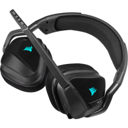 CASTI Corsair, "Void RGB Elite", wireless, gaming, utilizare multimedia, microfon pe brat, conectare prin 2.4 GHz (WiFi), negru,